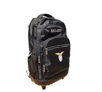 PRESTIGE & DELUXE Mochila escolar Lazio azul triple compartimento + estuche 3 niveles cremallera completo de papelería + 7 bolígrafos borrables y llavero fútbol