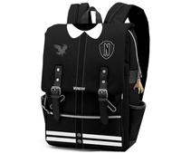 PRESTIGE & DELUXE Mochila escolar Miércoles Karactermania Wednesday Oxford 40 cm + 7 bolígrafos a presión y llavero Miércoles, multicolor, media, Clásico