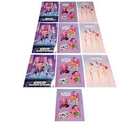 PRESTIGE & DELUXE Paquete de 10 cuadernos Rigo Q - 5 mm con margen - K Pop Idols Stars Rumi Mira Zoey | Personajes Anime | 20 FF papel 80 gr + llavero lentejuelas y bolígrafo de color