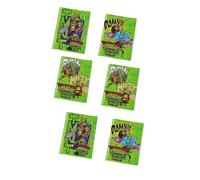 PRESTIGE & DELUXE Paquete de 6 cuadernos de las Tortugas Ninja Turtles de rayas Rigo B - Formato A4 21 x 29,7 cm para la escuela + llavero de regalo silbato