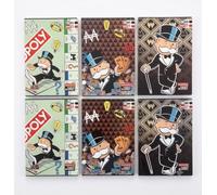 PRESTIGE & DELUXE Paquete de 6 cuadernos de rayas B - Compatible con Shout Monopoly | 24 hojas papel 100 g + llavero lentejuelas y bolígrafo de color