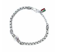 PRESTIGE & DELUXE Pulsera oficial del Nápoles de acero hipoalergénico con escudo tricolor, ajustable de 18,5 a 22 cm, cierre de mosquetón + llavero del equipo + llavero del equipo