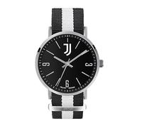 PRESTIGE & DELUXE Reloj de pulsera Lowell Tidy Juventu Bianconeri con correa de tela, esfera de 39 mm de color negro, en caja + llavero de fútbol, multicolor, piccolo