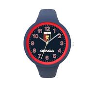 PRESTIGE & DELUXE Reloj de pulsera unisex Lowell One Genoa, correa azul, esfera de 38 mm + llavero de fútbol