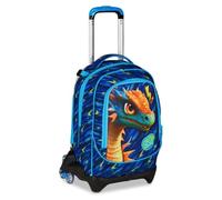 PRESTIGE & DELUXE Trolley escolar Jack 3 ruedas desmontable Dragon Glide Drago, 3 en 1 para escuela primaria niña + 7 bolígrafos borrables y llavero silbato
