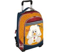 PRESTIGE & DELUXE Trolley Mochila Peluche Cachorro Conejo Naranja 2 Compartimentos Con Cremallera, Correas Acolchadas, Para Niña, Escuelas Primarias y Medias, multicolor, standard, Clásico