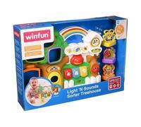 PRESTIGE & DELUXE Winfun Casa Árbol de las Formas con luces y sonidos - Juego educativo para la primera infancia con encestros, música y melodías - Centro de actividades para niños a partir de 12