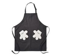 Prestige Disney - Delantal de cocina monocromático de Mickey Mouse con bolsillos grandes, 83 x 69 cm