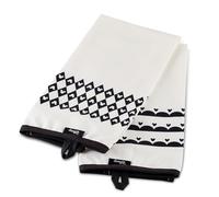 Prestige Disney - Juego de 2 paños de Cocina monocromáticos de algodón de Mickey Mouse para Cocina, Color Blanco y Negro, 49,5 x 69 cm