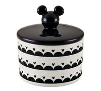 PRESTIGE Disney - Recipientes de cocina monocromáticos de Mickey Mouse medianos, tarros herméticos de cerámica con tapas, color blanco y negro