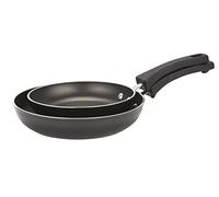 PRESTIGE Kitchen Hacks - Sartén de aluminio (20 cm y 24 cm, 2 unidades), color negro
