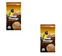 Prestige Loro Parque African Parakeet Mix | Grandes periquitos | 2 x 1 kg | Versele Laga | Alimento complementario | Con pellets VAM y conchas de ostra | Paquete doble