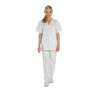 Prestige Medical 401-WHT-L - Pantalones de enfermero unisex, talla L, color blanco