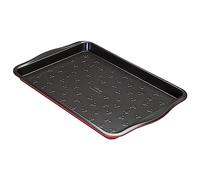 PRESTIGE New Disney Bake with Mickey Mouse - Bandeja antiadherente para horno - Bandeja grande para hornear de 10 x 15 pulgadas, acero al carbono, rojo y negro
