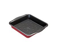 Prestige New Disney Bake with Mickey Mouse - Moldes cuadrados para hornear - Molde antiadherente para tartas de 9 pulgadas, acero al carbono, rojo y negro
