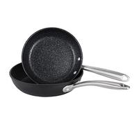 PRESTIGE Scratch Guard - Sartén de aluminio (21 cm y 25 cm), color negro