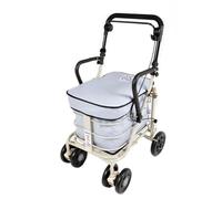 Prestige Walk and Rest - Carrito de la compra con asiento y reposabrazos, marco para caminar, carrito de movilidad sentado, cochecito, carrito de paseo (totalmente montado en Reino Unido, listo para