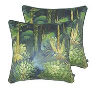 Prestigious Textiles Cojines llenos de poliéster del Paquete Doble del Bosque Prohibido, Zafiro, 55 x 55cm, 2