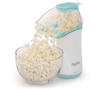 Presto 04869 Poplite - Popper de palomitas de maíz de aire caliente, taza medidora integrada + mantequilla derretida, fácil de limpiar, envoltura de cordón integrada, 18 tazas, aguamarina/blanco