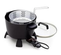 Presto Hervidor grande de 8 cuartos de galón, vaporizador y freidora multicocina, color negro