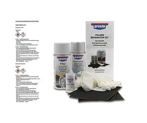 Presto Kit de reparación de Llantas de Aluminio 2K para reparación rápida y Permanente, sin desmontaje para arañazos y bordillos