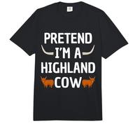 Pretend I Am a Highland Cow Funny Farmer Tractor Ganado Comfort Colors Adult Heavyweight T-Shirt