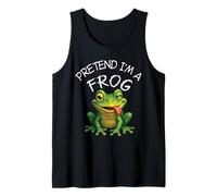 Pretend I'm A Frog Funny Halloween Hombres Mujeres Niños Niñas Niños Camiseta sin Mangas