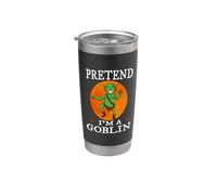 Pretend I'm A Goblin Funny Cartoon Halloween Costume Vaso térmico de acero inoxidable de doble pared