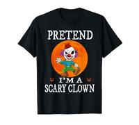 Pretend I'm A Scary Clown Funny Cartoon Halloween Costume Camiseta gráfica económica, Hombre, Negro, M