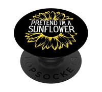 Pretend I'm A Sunflower Easy Halloween Costume PopSockets PopGrip Adhesivo