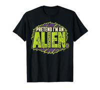 Pretend I'm an Alien Funny Halloween Easy Costume Camiseta gráfica económica