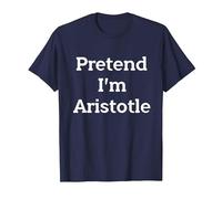 Pretend I'm Aristotle Costume Party Funny Greek Halloween Camiseta, Hombre, Azul Marino, 6XL