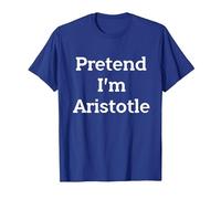 Pretend I'm Aristotle Costume Party Funny Greek Halloween Camiseta, Hombre, Azul Real, 3XL