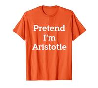 Pretend I'm Aristotle Costume Party Funny Greek Halloween Camiseta, Hombre, Naranja, XL