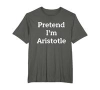 Pretend I'm Aristotle Costume Party Funny Greek Halloween Camiseta, Hombre Tallas Grandes, Asfalto, 4X Alto