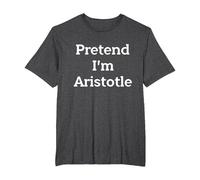Pretend I'm Aristotle Costume Party Funny Greek Halloween Camiseta, Hombre Tallas Grandes, Jaspeado Oscuro, 3X Alto