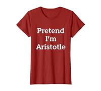 Pretend I'm Aristotle Costume Party Funny Greek Halloween Camiseta, Mujer, Arándano, S