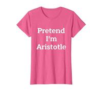 Pretend I'm Aristotle Costume Party Funny Greek Halloween Camiseta, Mujer, Rosa Jaspeado, 3XL