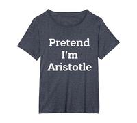 Pretend I'm Aristotle Costume Party Funny Greek Halloween Camiseta, Mujer Tallas Grandes, Azul Jaspeado, 6XL Grande
