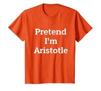 Pretend I'm Aristotle Costume Party Funny Greek Halloween Camiseta, Niños, Naranja, 10 años
