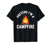 Pretend I'm Campfire Camping Holiday Funny Halloween Costume Camiseta