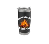 Pretend I'm Campfire Camping Holiday Funny Halloween Costume Vaso térmico de acero inoxidable de doble pared