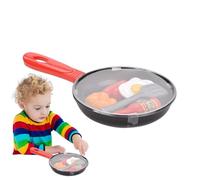 Pretend Kitchen Pan - Play Pan Toys for Kids | Kitchen Playset Pretend Cookware Mini Cooking Utensils Development Toy for Kids Ages 3 Years and Up