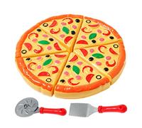 Pretend Pizza Sets For Kids, Fake Food Kitchen Toy with Cutting Play Tools, Realistic Pizza Slices & Toppings, Safe Quality, Featuring Safe and Reliable Abs Material