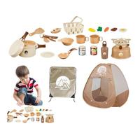 Pretend Play Camping Toys Safe Realistic Fake Picnic Utensils Portable