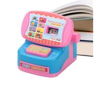 Pretend Play Cash Register,Realistic Interactive Collectible - Supermarket PretendPlay Calculator,for Students Boys Girls Preschoolers Home Playroom Classroom