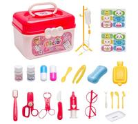 Pretend Play Doctor Toys | 23pcs Play House Toy Doctor Kit Juguetes Estetoscopio, Simulación Doctor Supplies Toy Boy Girl Box para Regalos a Partir de 3 años