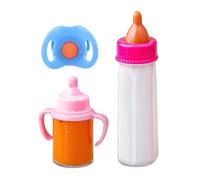Pretend Play Doll Bottles | Pretend Play Feeding Bottle for Doll Accessories, Flexible Doll Feeding Toy with Disappearing Milk Or Juice,Colorful Funny Toddler Doll Accessories,Pretend Play Feeding Toy
