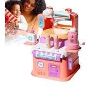 Pretend Play House Set with Handle, Interactive Role Playing Toy for Kids Ages 3+, Educational Preschool Learning Activity, Durable Portable for Boys and Girls Encouraging Creativity and
