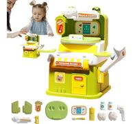 Pretend Play House Set with Handle, Interactive Role Playing Toy for Kids Ages 3+, Educational Preschool Learning Activity, Durable Portable for Boys and Girls Encouraging Creativity and